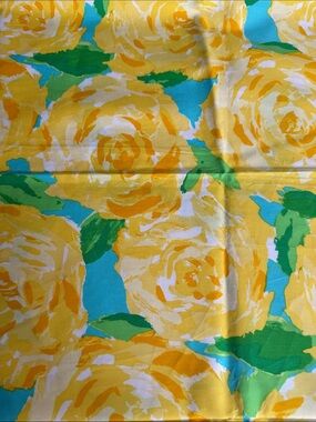 Lilly Pulitzer sunglow first impression Rose Print cotton poplin Fabric 35”x56”